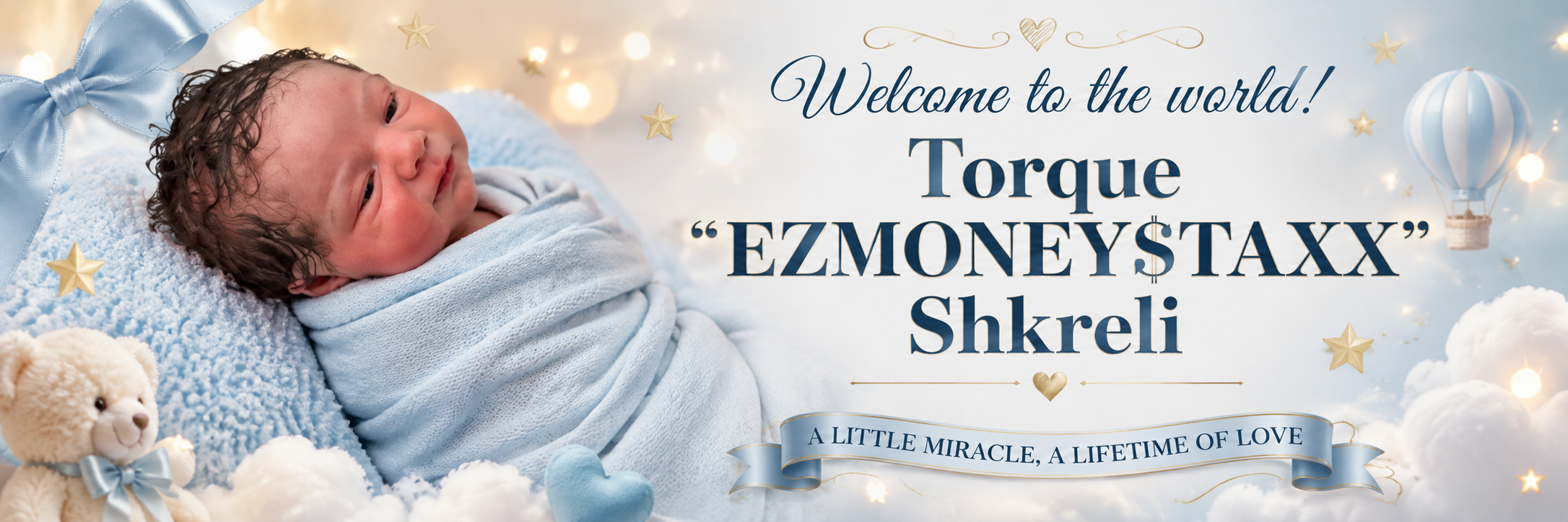 Welcome to the world, Torque EZMONEY$TAXX Shkreli
